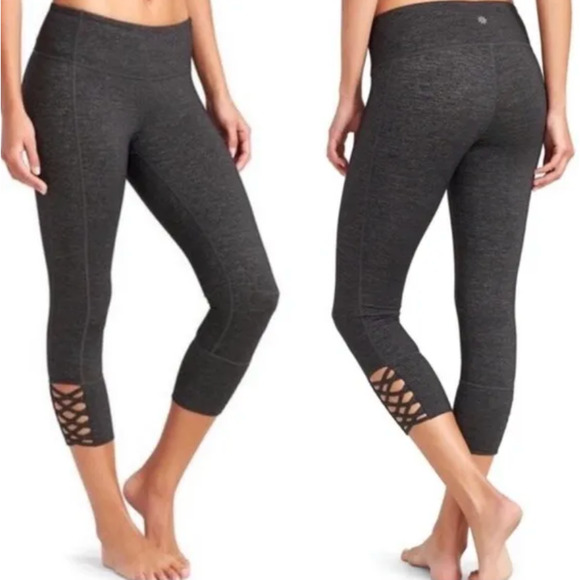 Athleta Mind of Matter Capri Womens XXS 2XS Cut Out Hem Leggings Stretch Pull On - Picture 11 of 12
